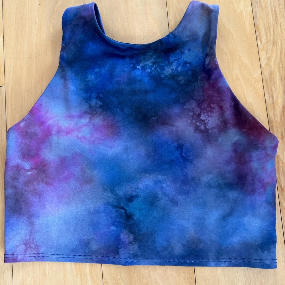 ATHLETA Conscious Crop Bra Tank Supernova Marble Tie Dye - Picture 7 of 9